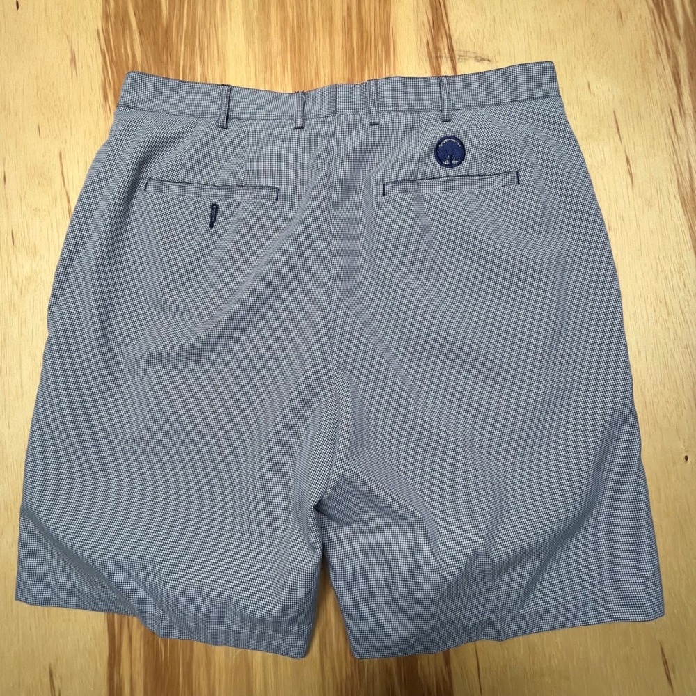 Donald Ross Houndstooth 100% Polyester Golf Shorts Oak Tree Logo Mens‎ 34 - Picture 5 of 7